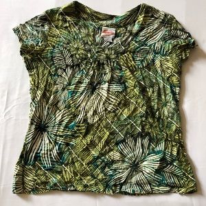 Women Favorites Size PS Green And White Color Top - 1044